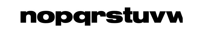 Europa Grotesque SH Bold Extended OT Font LOWERCASE