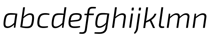 Exo 2 Light Italic Font LOWERCASE