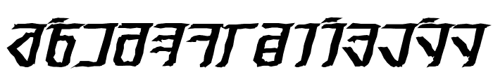Exodite Distressed Bold Italic Font UPPERCASE