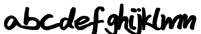 FAFERS True Type Handwriting Font Font LOWERCASE