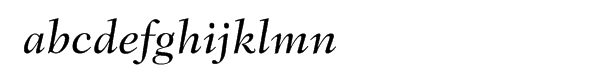 Fairfield™ 56 Medium Italic Font LOWERCASE
