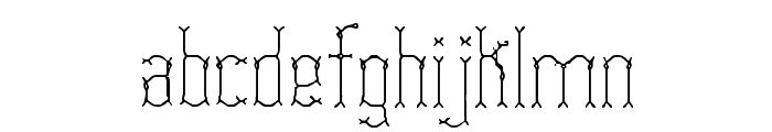 Fascii Twigs BRK Font LOWERCASE