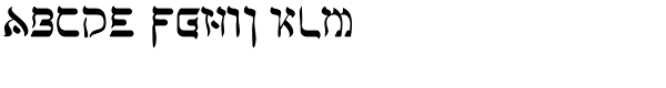 Faux Hebrew Regular Font UPPERCASE