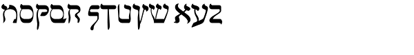 Faux Hebrew Regular Font UPPERCASE