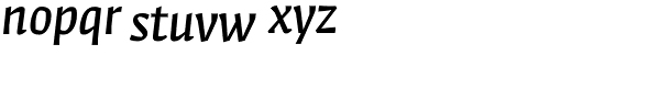 Fedra Serif A Normal Italic Font LOWERCASE