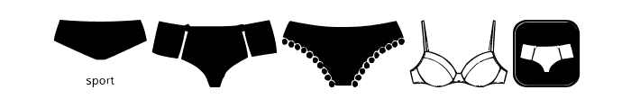 Female Underwear Font OTHER CHARS