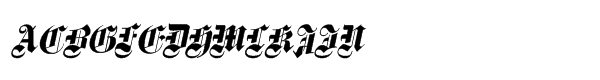 Fette Gotisch e Maiuskel Italic Font UPPERCASE