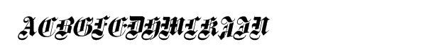 Fette Gotische Maiuskel Italic Font UPPERCASE