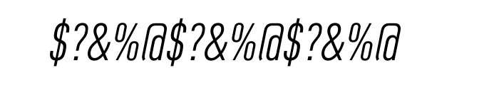 FF DIN OT Condensed Regular Italic Font OTHER CHARS