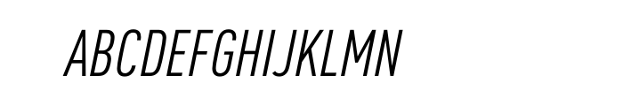 FF DIN OT Condensed Regular Italic Font UPPERCASE