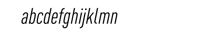 FF DIN OT Condensed Regular Italic Font LOWERCASE