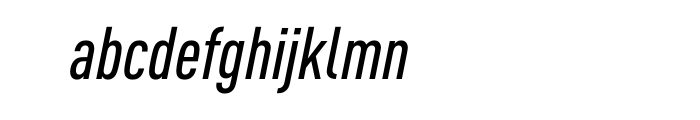 FF DIN Pro Condensed Medium Italic Font LOWERCASE