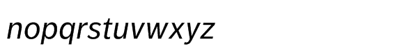 FF Dagny Std Regular Italic Font LOWERCASE