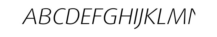 FF Dax Pro Wide Light Italic Font UPPERCASE