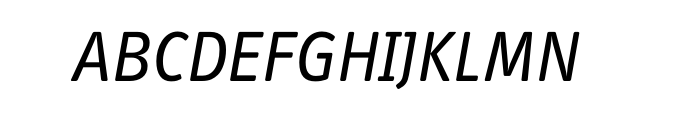 FF Info Display OT Regular Italic Font UPPERCASE