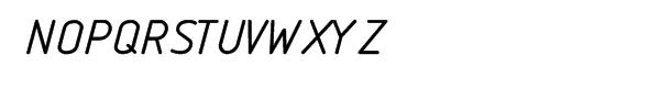 FF Isonorm Regular Italic Font UPPERCASE