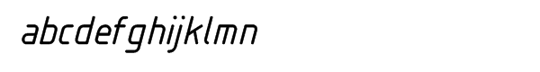 FF Isonorm Regular Italic Font LOWERCASE