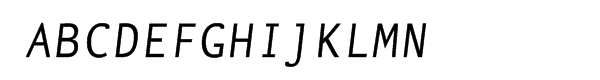 FF Nexus Typewriter Italic Font UPPERCASE