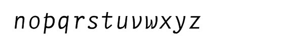 FF Nexus Typewriter Italic Font LOWERCASE