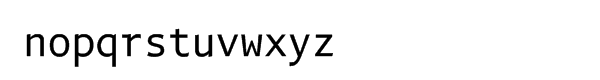FF Quadraat Sans Mono Regular Font LOWERCASE