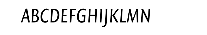 FF Quadraat Sans Offc Condensed Regular Italic Font UPPERCASE