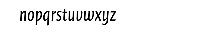 FF Quadraat Sans Offc Condensed Regular Italic Font LOWERCASE