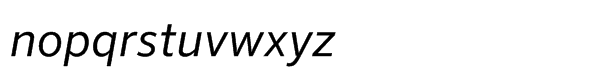 FF Sero Offc Std Regular Italic Font LOWERCASE