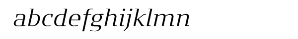 FF Signa Serif Light Italic TF Font LOWERCASE