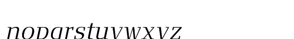 FF Signa Serif Std Light Italic Font LOWERCASE