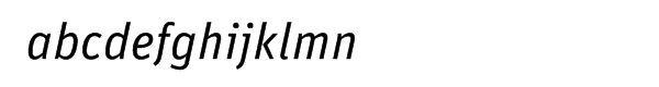 FF Unit Italic Font LOWERCASE
