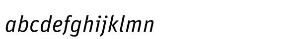 FF Unit Regular Italic Font LOWERCASE