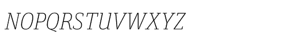 FF Unit Slab Std Thin Italic Font UPPERCASE