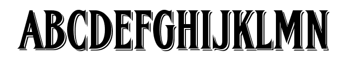 FHA Condensed French Shaded NC Font UPPERCASE