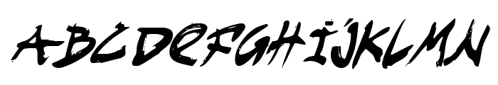 Fight Kid Condensed Italic Font UPPERCASE