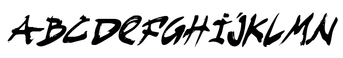 Fight Kid Condensed Italic Font LOWERCASE