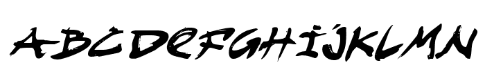 Fight Kid Italic Font LOWERCASE