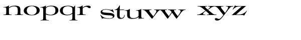 Filmotype Royal Expanded Font LOWERCASE