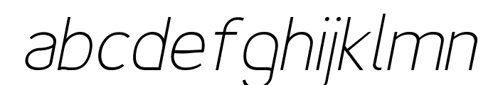 Fineness Pro ExtraLight Italic Font LOWERCASE