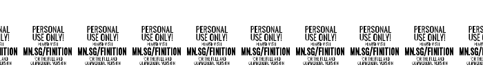 Finition PERSONAL USE ONLY Font OTHER CHARS