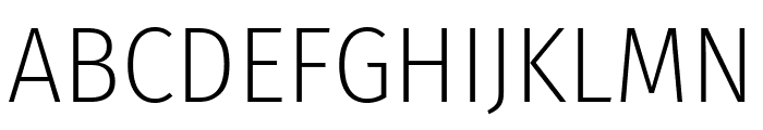 Fira Sans Condensed ExtraLight Font UPPERCASE