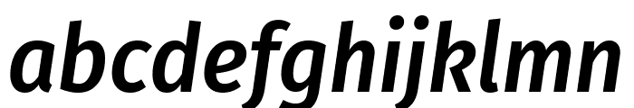 Fira Sans Condensed Medium Italic Font LOWERCASE