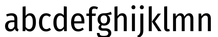 Fira Sans Condensed Regular Font LOWERCASE
