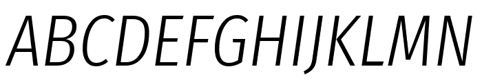 Fira Sans Extra Condensed Light Italic Font UPPERCASE