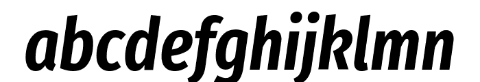 Fira Sans Extra Condensed SemiBold Italic Font LOWERCASE
