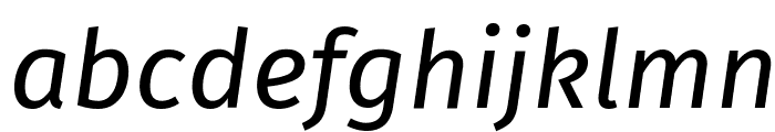 Fira Sans Italic Font LOWERCASE
