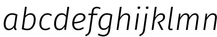 Fira Sans Light Italic Font LOWERCASE