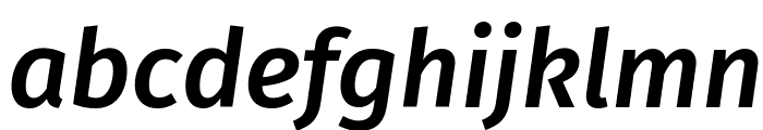Fira Sans Medium Italic Font LOWERCASE