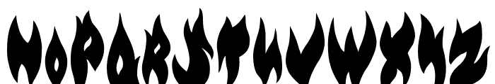Flame on Black Font UPPERCASE