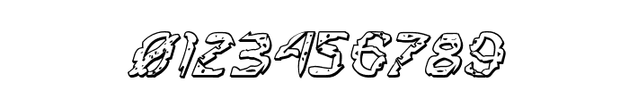Flesh-Eating Comic 3D Italic Font OTHER CHARS