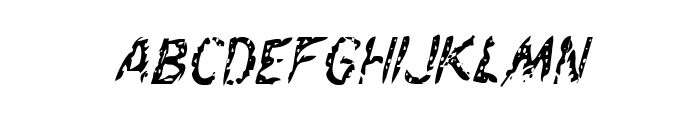 Flesh-Eating Comic Condensed Italic Font LOWERCASE
